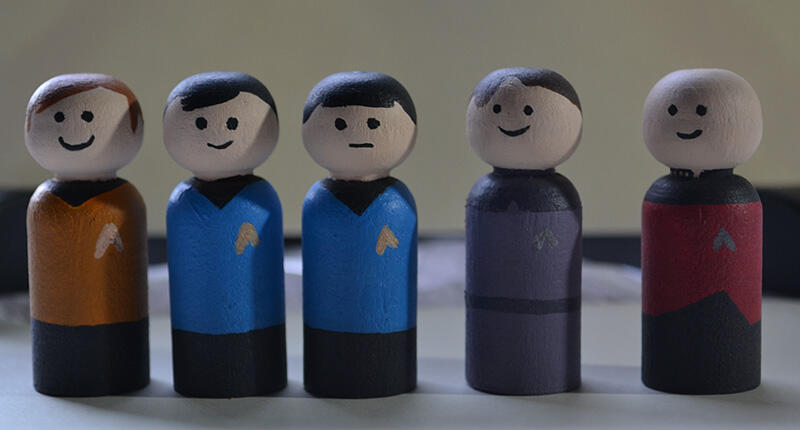 Star Trek – Kirk, Bones, Spock, Wesley Crusher, Picard